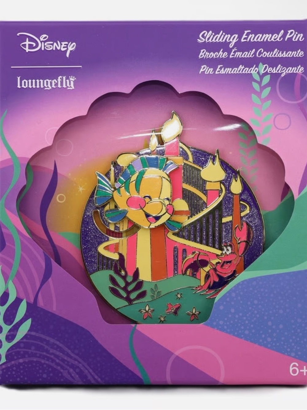 Loungefly Disney Little Mermaid Sliding Enamel Pin